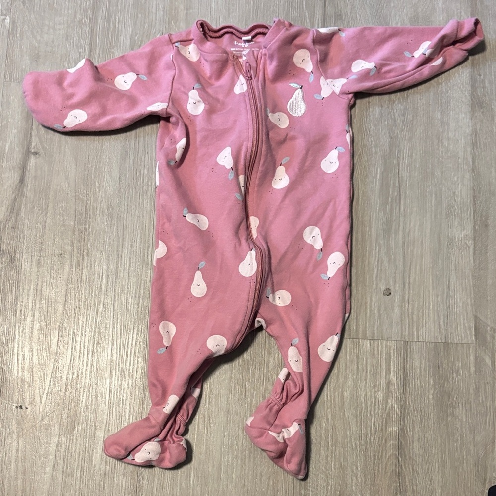 Pekkle Pink Baby One Piece with Cute Print